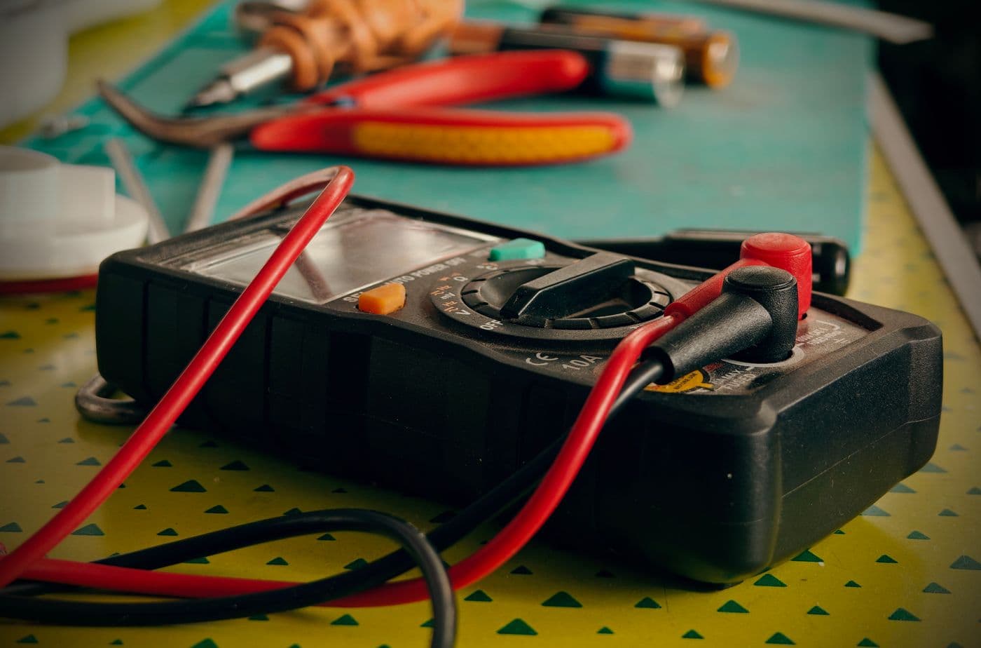 Multimeter and electrical test equipment used on site